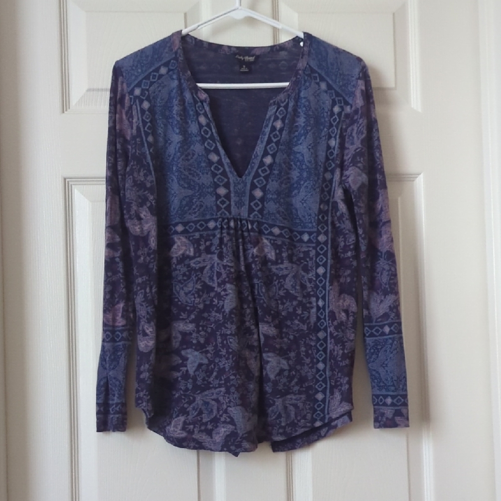 Lucky Brand Purple and Blue Blouse
